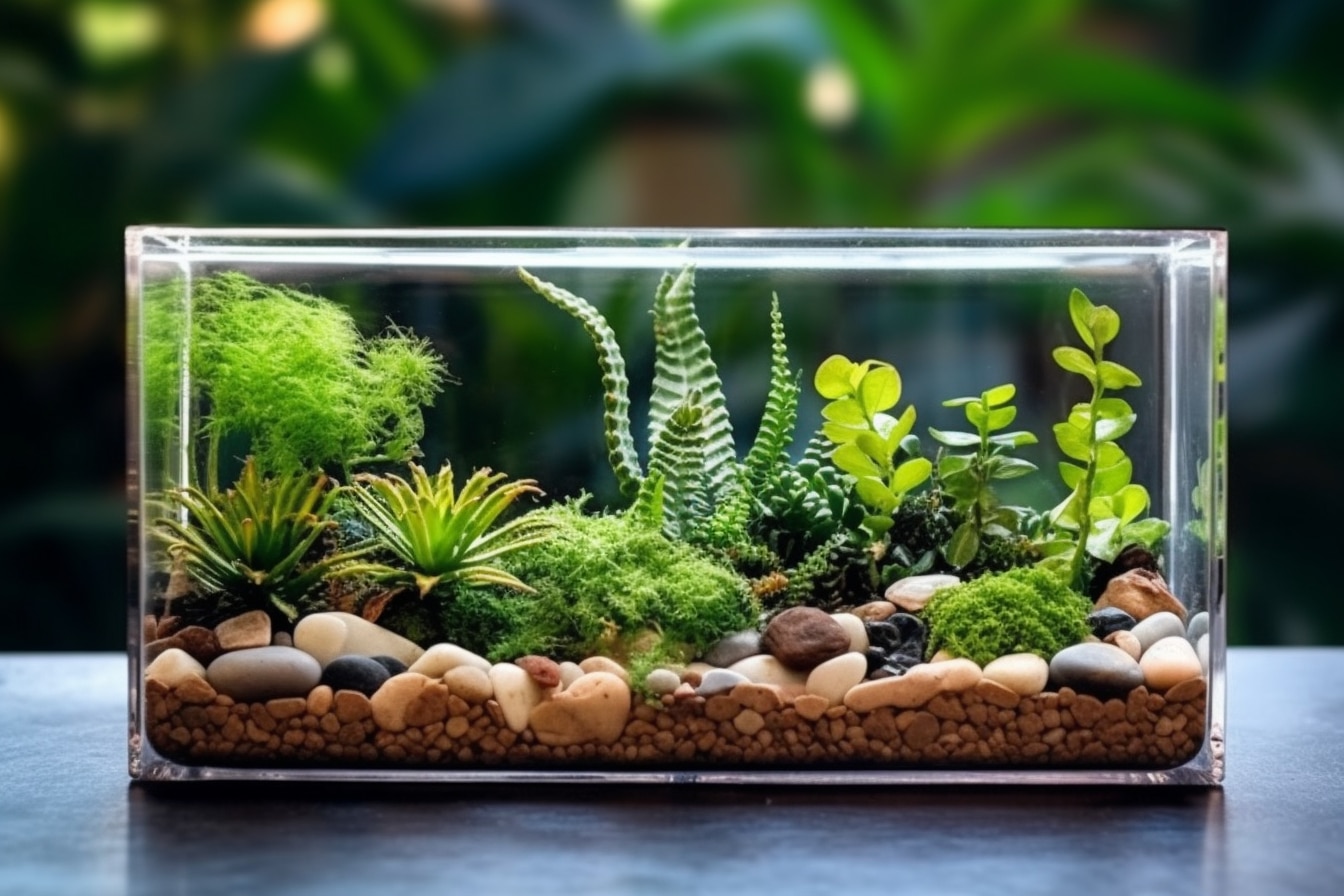 Créer un décor de terrarium avec des fonds et ornements naturels